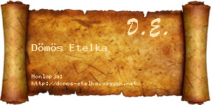 Dömös Etelka névjegykártya