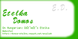 etelka domos business card